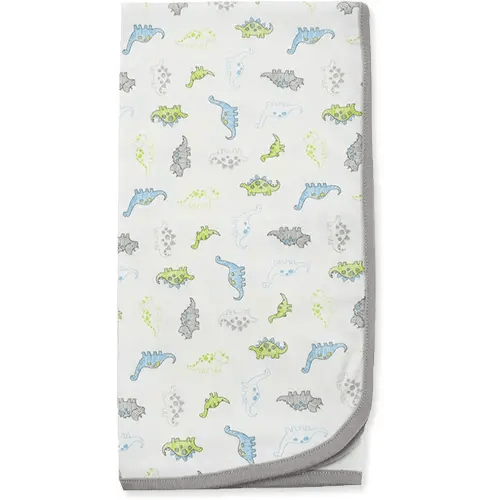 Little Me Blankets for Baby Boys' Little Dino's Swaddling Receiving Blanket