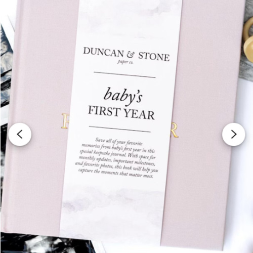 Baby Memory Book & Baby Photo Album | Baby Shower Gift for New Mom | Boy or Girl Milestone Scrapbook for Expecting Mom | First Year Journal
