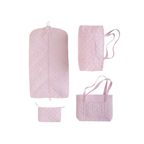 Quilted Luggage - Tote - Light Pink