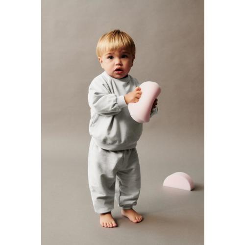 PLAIN SWEATSHIRT AND PANTS PLUSH MATCHING SET