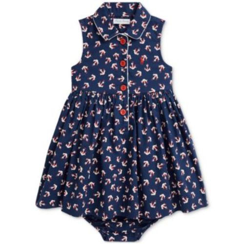 Baby Girls Cotton Anchor-Print Shirtdress