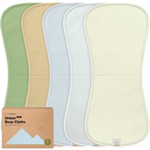 KeaBabies 5-Pack Organic Burp Cloths Baby Girl, Boy - Extra Large, Absorbent Baby Burp Cloths, Soft Burping Cloths for Babies, Newborn Burp Clothes, Cotton Burp Rags, Neutral Thick Burp Cloth (Dew)