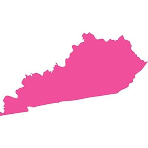 Picniva Pink Kentucky KY map Removable Vinyl Wall Decal Home Dicor 20 inchs Wide