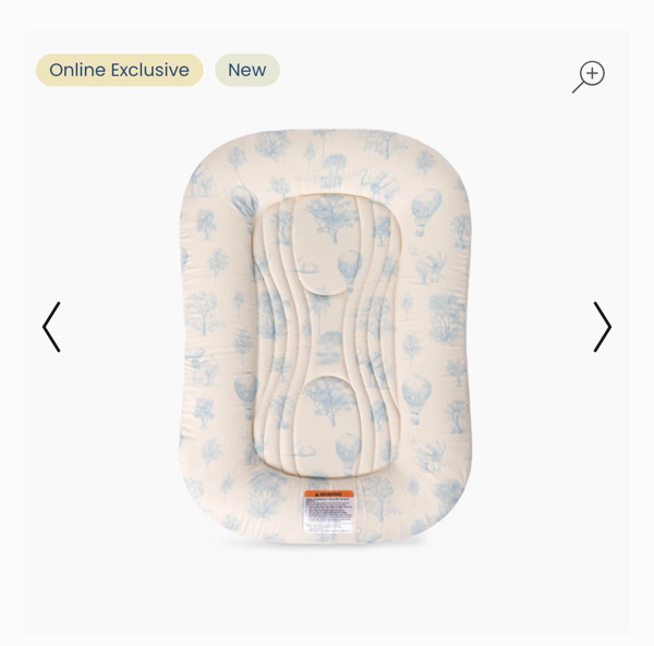 Infant Lounger Wave | Blue Toile