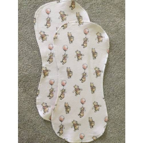 Set of Winnie the Pooh burp cloths, Disney burp cloths, Unisex burp cloth set of 2