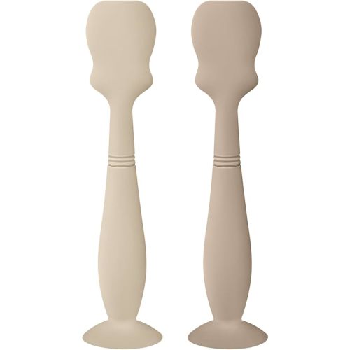 Large Size Baby Diaper Cream Spatula Applicator Soft Silicone Baby Butt Paste Spatula (2Pack, Sand/Natural)