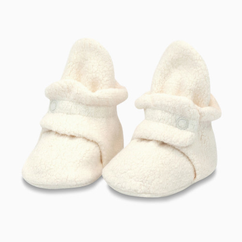 Zutano Cozie Fleece Bootie - Cream, 3 M