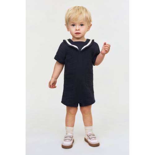 MUSLIN SAILOR ROMPER SUIT
