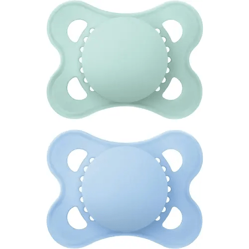 MAM Original Matte Baby Pacifier, Nipple Shape Helps Promote Healthy Oral Development, Sterilizer Case, Boy and Girl , 0-6 Months (2 Count)
