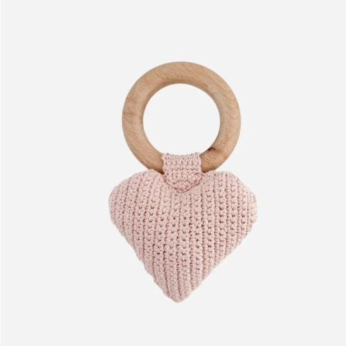 Heart Crocheted Rattle Teether