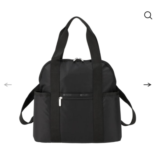 Diaper Bag- Solid Black Double Trouble Backpack | LeSportsac