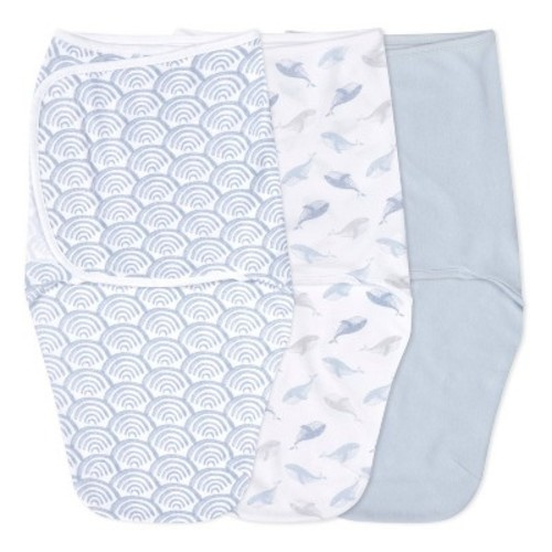 aden + anais essentials Easy Zipless Swaddle Wraps - 0-3 Months, Color: At Sea