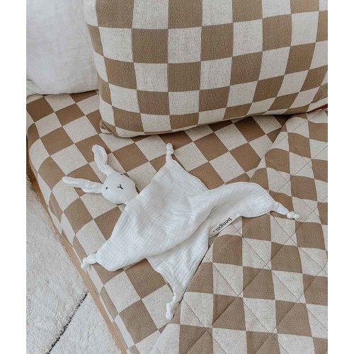 Bengali Baby & Kids | Fitted Jersey Cotton Sheet - Khaki Gingham