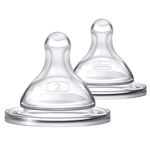 Chicco Duo Hybrid Baby Bottle Nipple Stage 2 Medium Flow (3m+) 2Pk - Stage Two