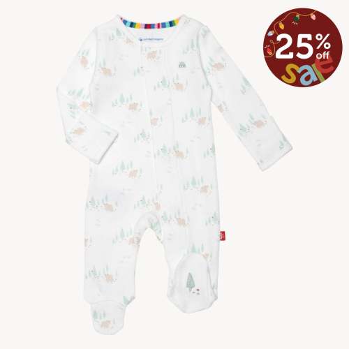 babe in the woods organic cotton magnetic parents favorite footie – Magnetic Me