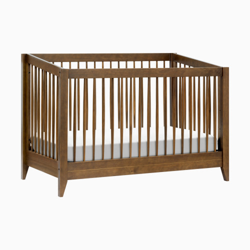 babyletto Sprout 4-in-1 Convertible Crib with Toddler Bed Conversion Kit - Natural Walnut