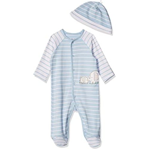 Little Me baby-boys Footie and Hat in Newborn