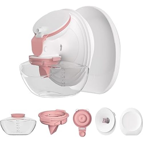 1 Pack M9 Full Set Breast Replacement Part for Momcozy Upgraded Mobile Flow | Upgraded M9, Including 21mm Flange, Red Valve, Diaphragm, Storage Bottle with Red Lip, Not Original Parts,1pc 21mm Overall