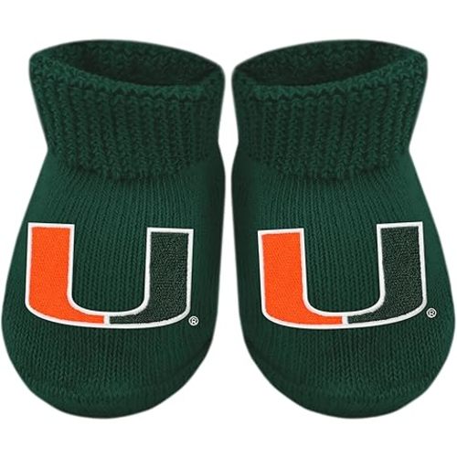 Creative Knitwear College Baby Bootie Sock - Team Logo, Multiple Colors, for Boys & Girls (Newborn - 6 Months)