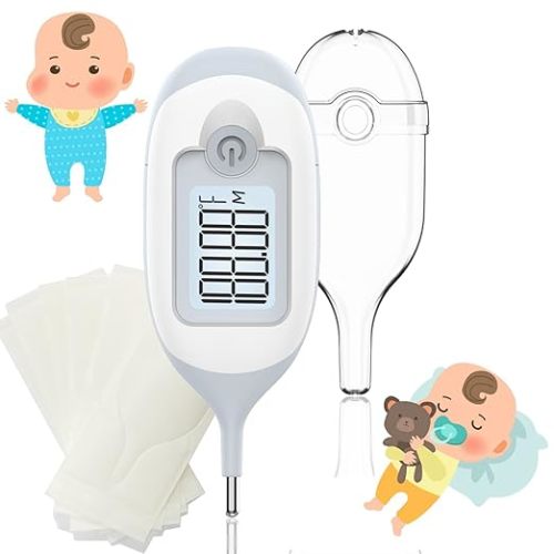 Rectal Thermometer for Babies, Fast and Accurate Digital Baby Thermometer for Newborns & Infants - Get Instant Temperature Readings with 10-Second Response Time - Perfect for Home Care Use