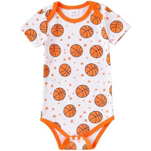 Chichoo Infant Baby Football Baseball Soccer Sport Jersey Outfit Costume Bodysuit Interlock 195 Gsm 0-24 Months