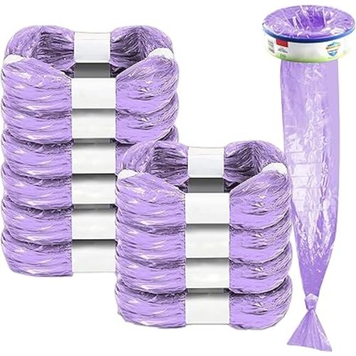 10 Pack Diaper Pail Refill Bags Replacement Scented Bag Baby Diaper pail Liners Compatible with Genie Disposal Refill Cartridge, Unversal Diaper pail accessories(Cartridge is not included), Purple