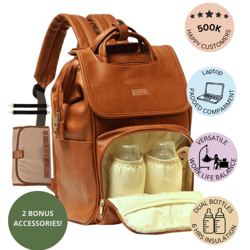 Women’s Diaper Bag Backpack - Best Leather Diaper Bag Backpack for Women Gift | Affordable & Stylish Diaper Backpack Bag | UPPER | La Madison