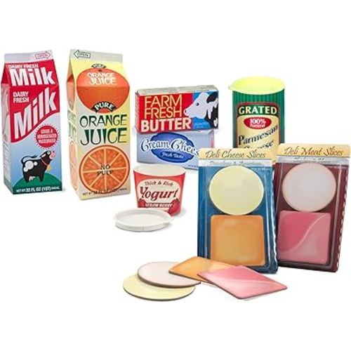 Melissa & Doug Fridge Groceries Play Food Cartons (8 pieces) - FSC Certified
