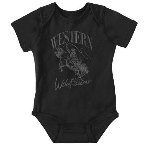 Vintage Cowboy Western Wildflower Romper Boys or Girls Infant Baby Brisco Brands 6M