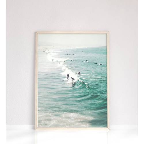 California Surf Art Summer Printable Ocean Waves Surf Decor