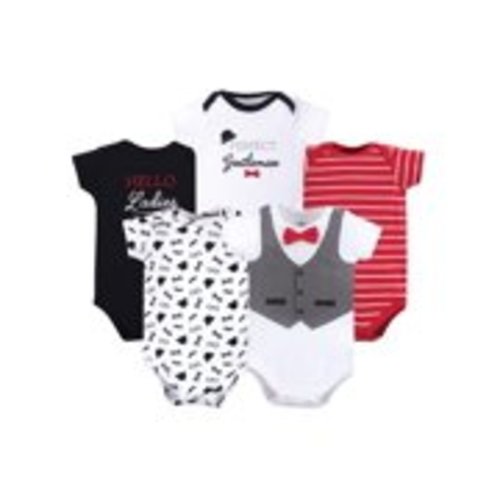 Little Treasure Baby Boy Bodysuits 5-pack