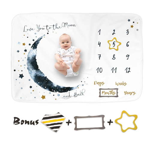 Auq Baby Monthly Milestone Great For Movie Nights Bed Blanket Ideal For Watching Tv Love Blanket Multicolor