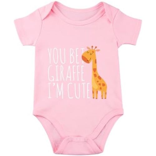 Listery Funny Giraffe Bodysuit for Baby - Im Cute, Infant & Newborn Clothes