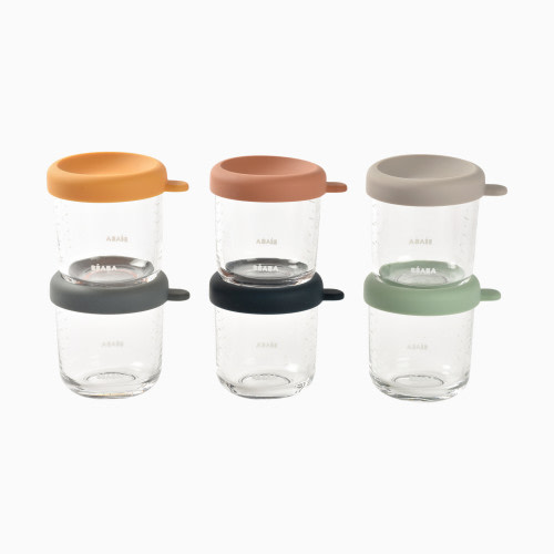 Beaba Glass Baby Food Jars - Sunrise, 8 Oz, 6