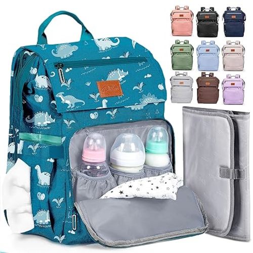 PILLANI Baby Diaper Bag Backpack - Baby Bags for Girls & Boys, Large Waterproof Diaper Backpack - Baby Shower Gifts & Registry Must Haves - Travel Diaper Bags with Changing Pad - Stuff for Newborn