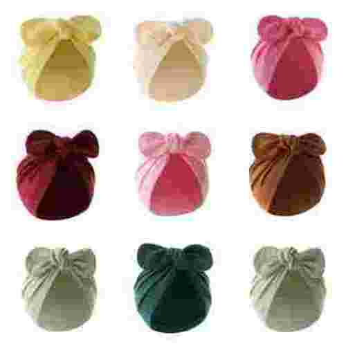 Baozhu Baby Girls Boys Turban Hats Newborn Beanies Hat 9 Pack Soft Cotton Infant Headwraps Bow Knot Caps