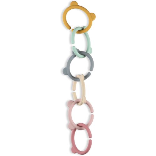 Silicone Teether Links, Teething Ring Links for Babies, Baby Teething Linking - Easy to Holder and Soothe Sore Gums