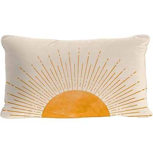 OGILRE Sun Sunrise Sunshine Abstract Home Girls Bedroom Decorations Soft Throw Pillow Cover, Sunset Pillow Case Pillowcase, 12x20 Inch