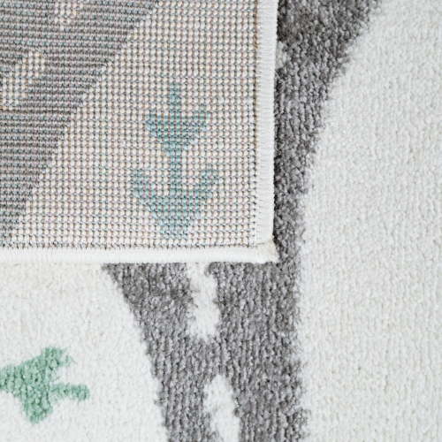 Paco Home Nursery Rug with Streets Cars and Trees Motif in Pastel Colors 5'3" x 7'3"