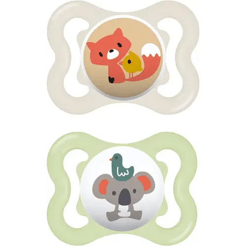 MAM Mini Air Pacifiers (2 pack), MAM Sensitive Skin Pacifier 0-6 Months, Best Pacifier for Breastfed Babies, Unisex Pacifiers, 0-6 (Pack of 2)