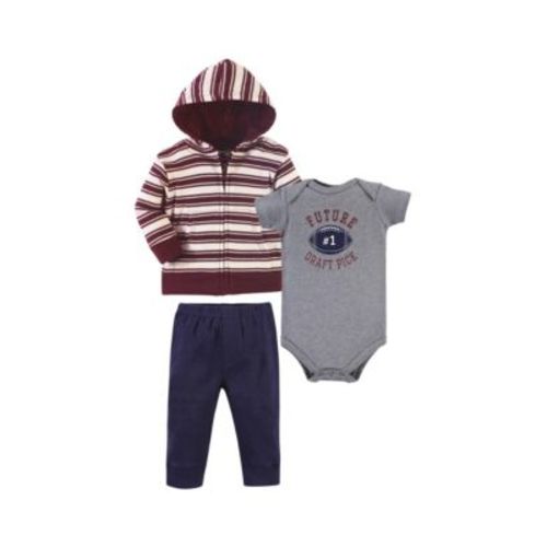 Baby Boys Hudson Cotton Hoodie, Bodysuit or Tee Top and Pant Set