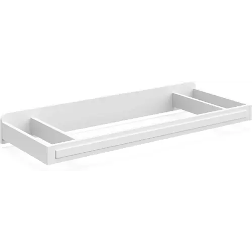 Storkcraft Universal Changer Topper (White) - Transforms Dresser Into Baby Changing Station, Fits Standard Size, 3 Compartments Essentials, Soft Felt Bottom