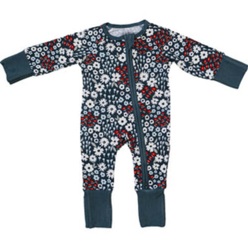 Americana Floral Ribbed Bamboo Zipper – Tenth & Pine