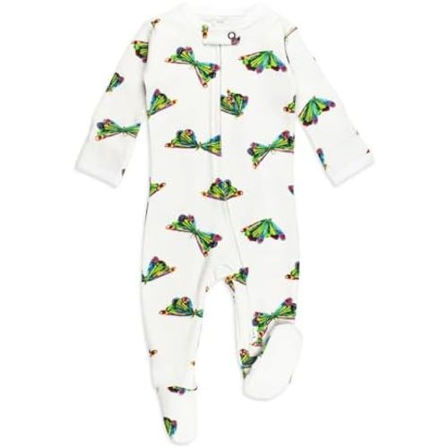 L'ovedbaby Unisex Baby Organic 2-Way Zipper Footie, 6-9 M