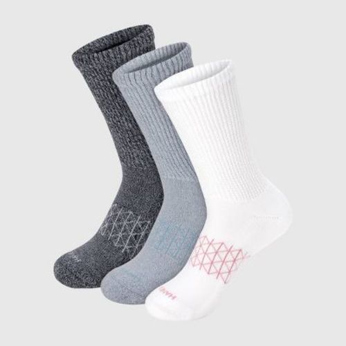 Hanes Women's Absolute Wellness 3pk Non-Binding Crew Socks - 5-9