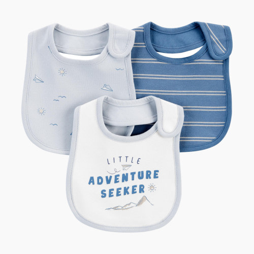 Carter's 3-Pack Bibs - Blue, Osz