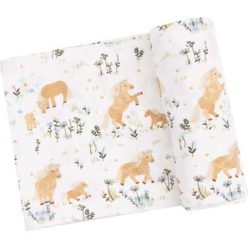 Swaddle Blanket, Pretty Ponies - Angel Dear | Maisonette