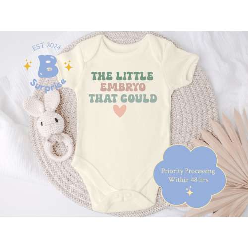 IVF Baby Onesie® - The Little Embryo That Could - In Vitro Gerber Onesie® | Cute Natural Baby Bodysuit | IVF Baby Outfit | IVF Baby Onesie®