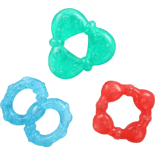 Bright Starts Stay Cool Teethers, Water-Filled & Chillable, BPA Free Teething Toy, Ages 3 Months+, Unisex, 3-Pack