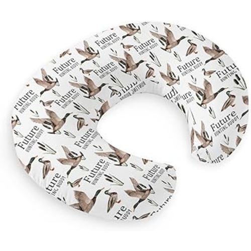 HawSkgFub Future Duck Hunting Buddy Nursing Pillow Cover for Baby Boys, Mallard Duck Hunter Wild Animal Reeds Lake Breastfeeding Pillow Slipcover, Nursing Pillowcase for Newborn Infant, Cover Only